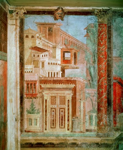 Panneau du cubiculum de la chambre de la villa de P Fannius à Boscoreale, Pompéi, vers 50-40 av. J.-C. - Roman